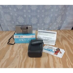 Minolta Vectis 20 30-60MM Point & Shoot Film 35MM Camera With Case And Paperwork